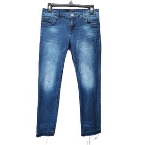Kut from the Kloth Blue Jeans KP6501MA2 Raw Hem Faded Accents